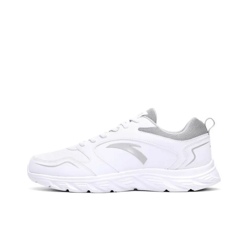Anta Shock Absorbers With Slip Resistant And Abrasion Resistant Properties Low Top Running Shoes Men's White-0