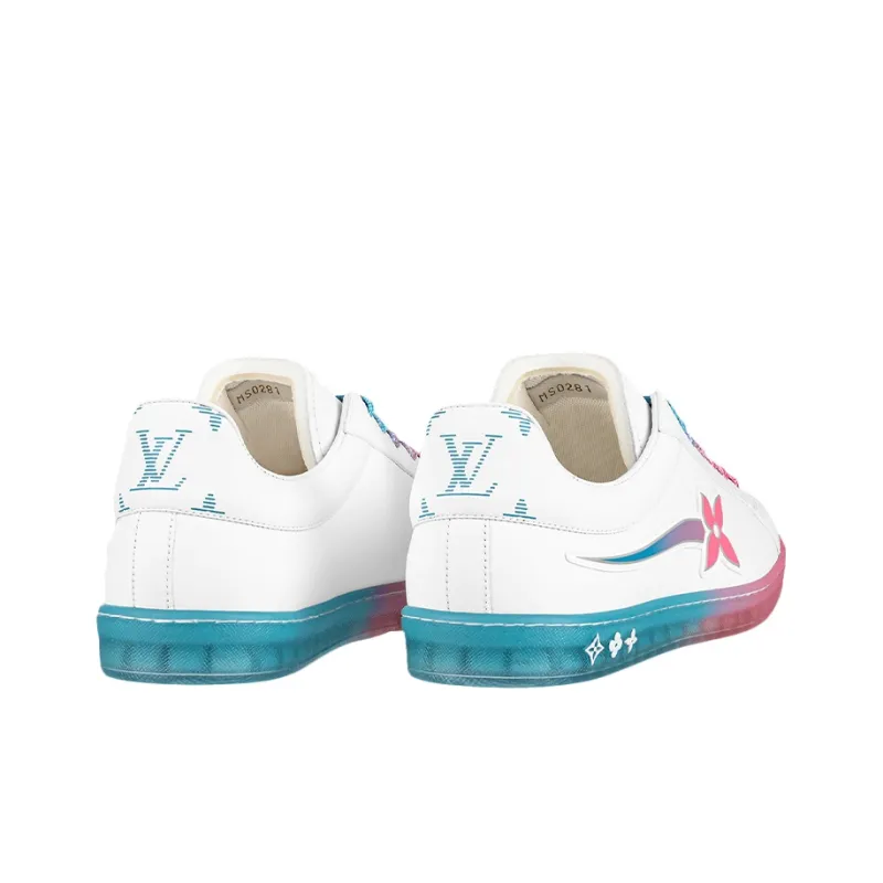 LOUIS VUITTON Luxembourg Samothrace Sneaker White Pink Blue-3