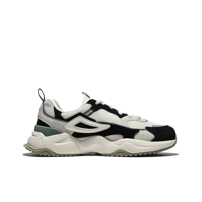 FILA Rayflide Cushioned Slip Resistant Abrasion Resistant Low Top Casual Shoes Unisex Green Black Gray Korean Style-1