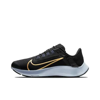 Nike Air Zoom Pegasus 38 FlyEase Wide 'Black Metallic Gold Coin' Women's