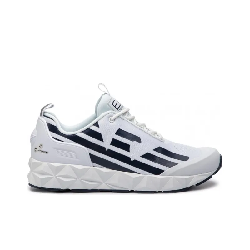 EMPORIO ARMANI Anti Slip Wear Resistant Low Top Casual Shoes Unisex White-1