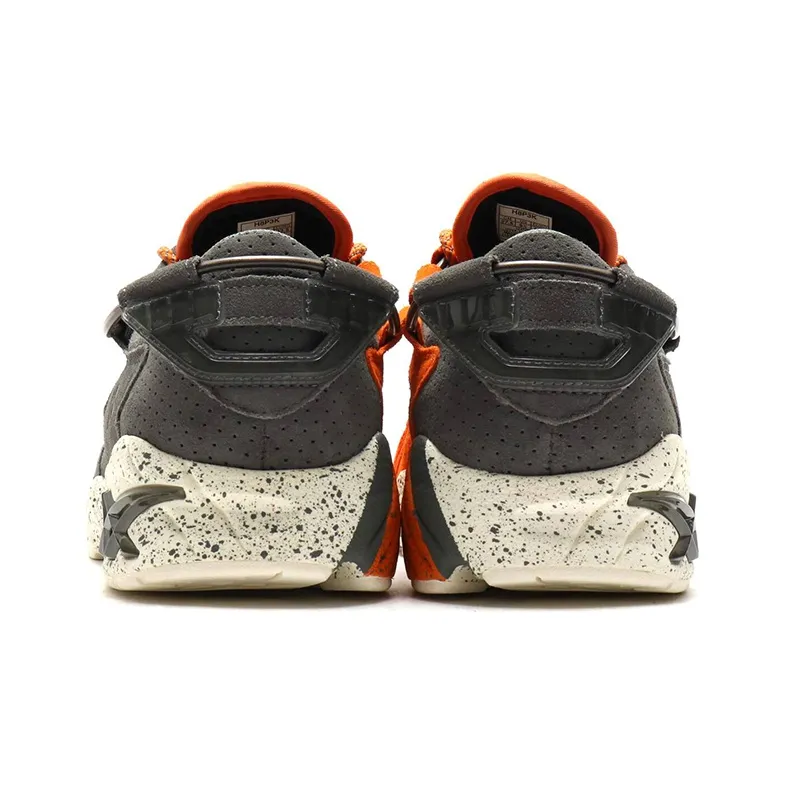 Asics Gel MAI Wear Resistant Low Top Running Shoes Men's Charcoal Gray Orange-3