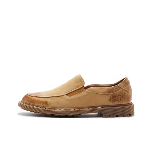 Jeep Dress Shoes Men Low-Top Earth Yellow