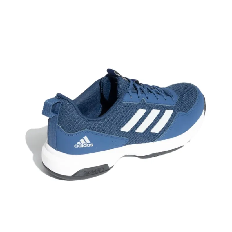 Adidas Tennis 21 V2 Wear-Resistant Low-Top Tennis Shoes Men's Azure Blue-3