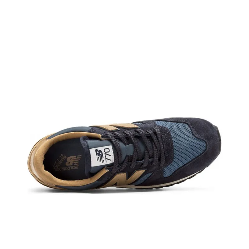 New Balance NB 770 Non-slip Wear-resistant Shock Absorption Low-Top Running Shoes Men's Brown Blue Made In UK-2