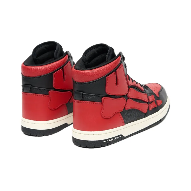 AMIRI Skel Top Hi Black Red White-3