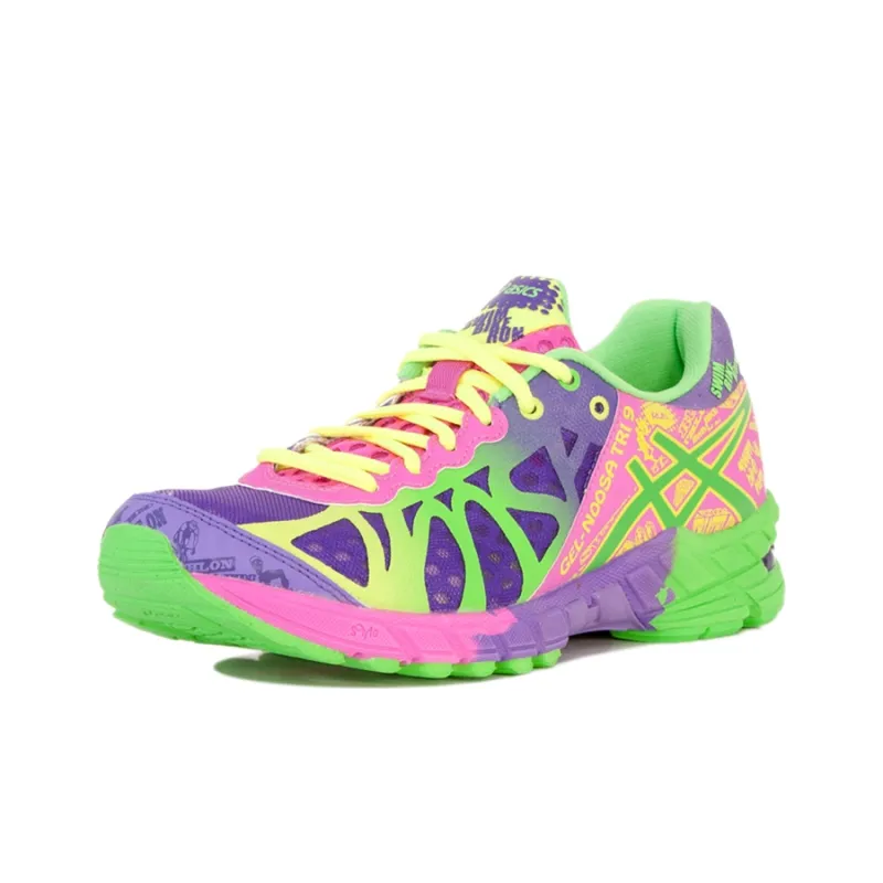 Asics Gel-Noosa Tri 9 Anti-Slip Wear-Resistant Low-Top Running Shoes Women's Purple/Pink/Green-2