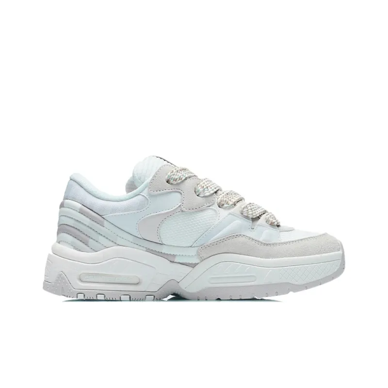 LiNing CF Reputation Low Top Casual Shoes Women's White Sand Gray-1