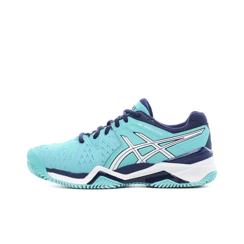 Asics Gel-Resolution 6 Tennis Shoes Women's Low-Top Blue/White-0
