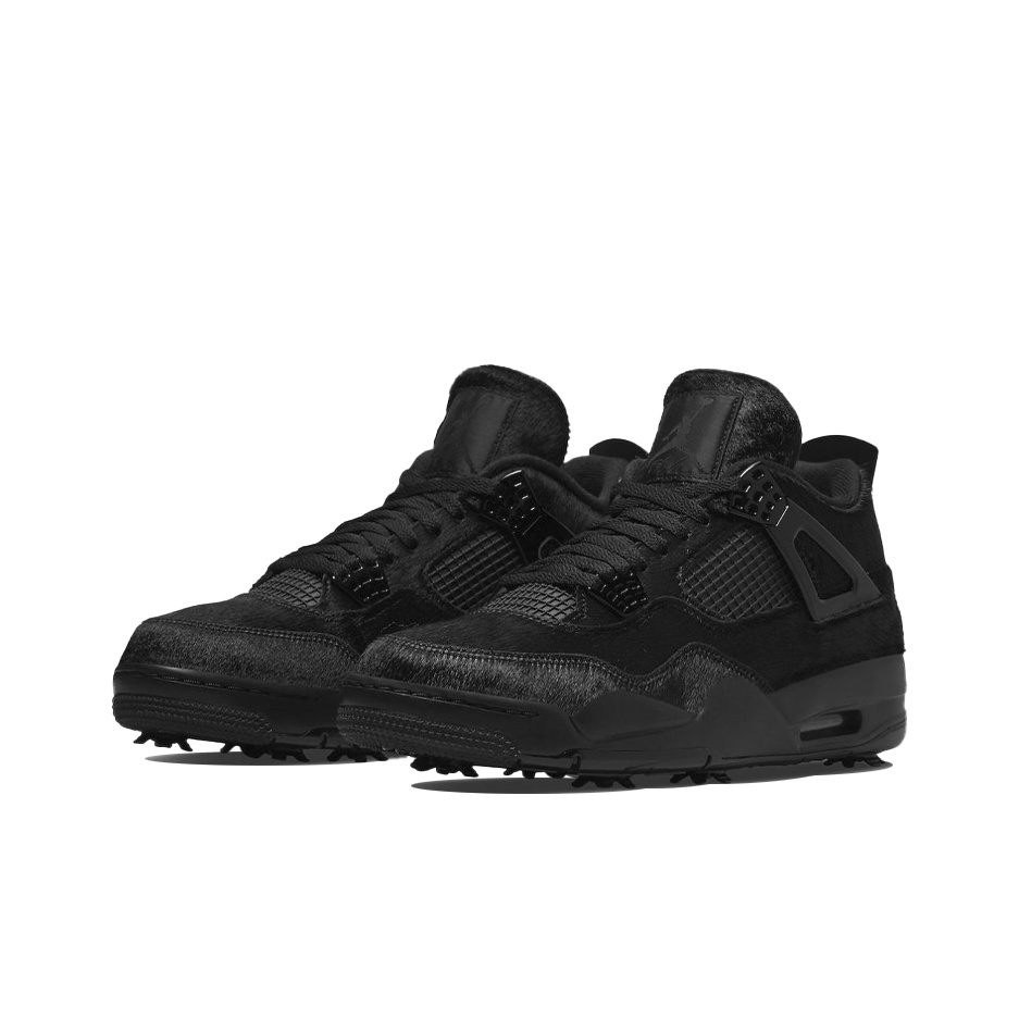 JORDAN 4 Retro Golf Black Cat Pony Hair POIZON