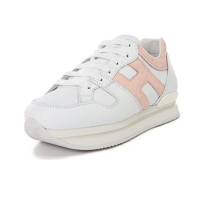 HOGAN H222 Low Top Casual Shoes Women's Pink White-1