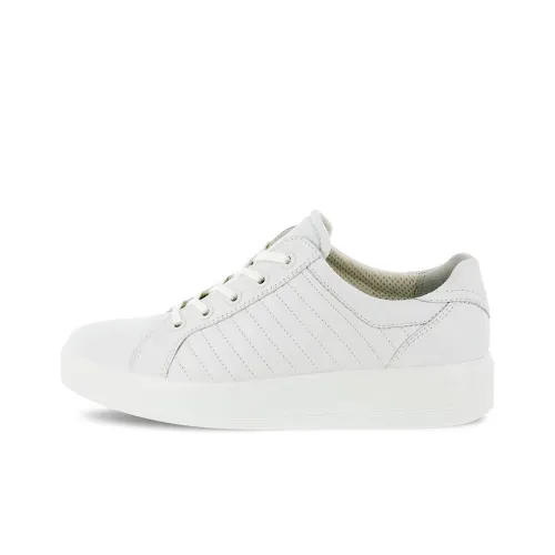 Ecco Skateboard Shoes Women's Low-Top White