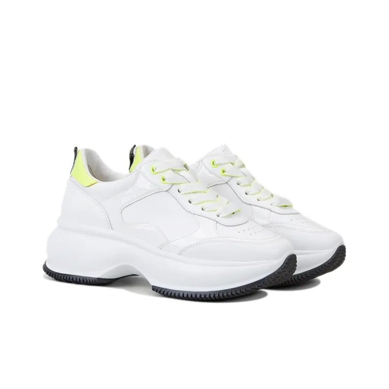 HOGAN Maxi I Active Low-Top Casual Shoes Women's White Yellow-2