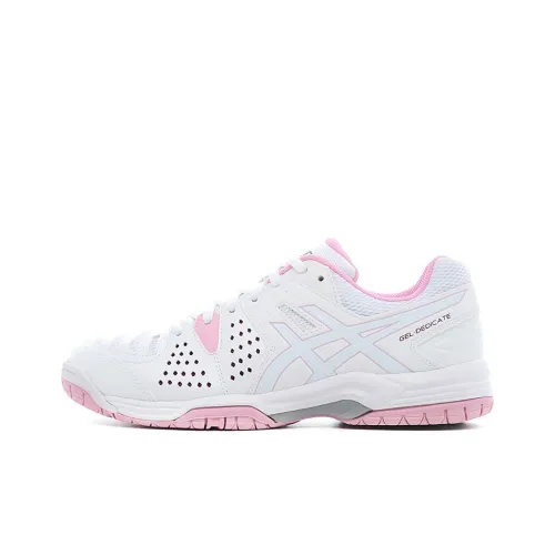 Asics Gel-Dedicate 4 Running Shoes Women's Low-Top White/Pink