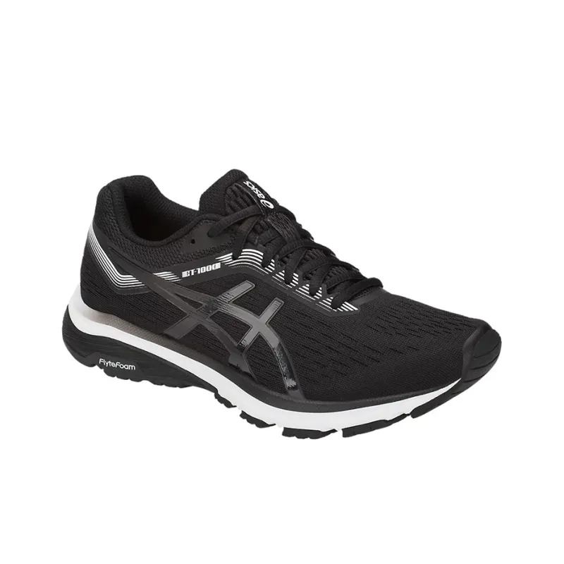 Asics GT-1000 7 Wear-Resistant Breathable Slip-Resistant Low-Top Running Shoes Women's Black White-2