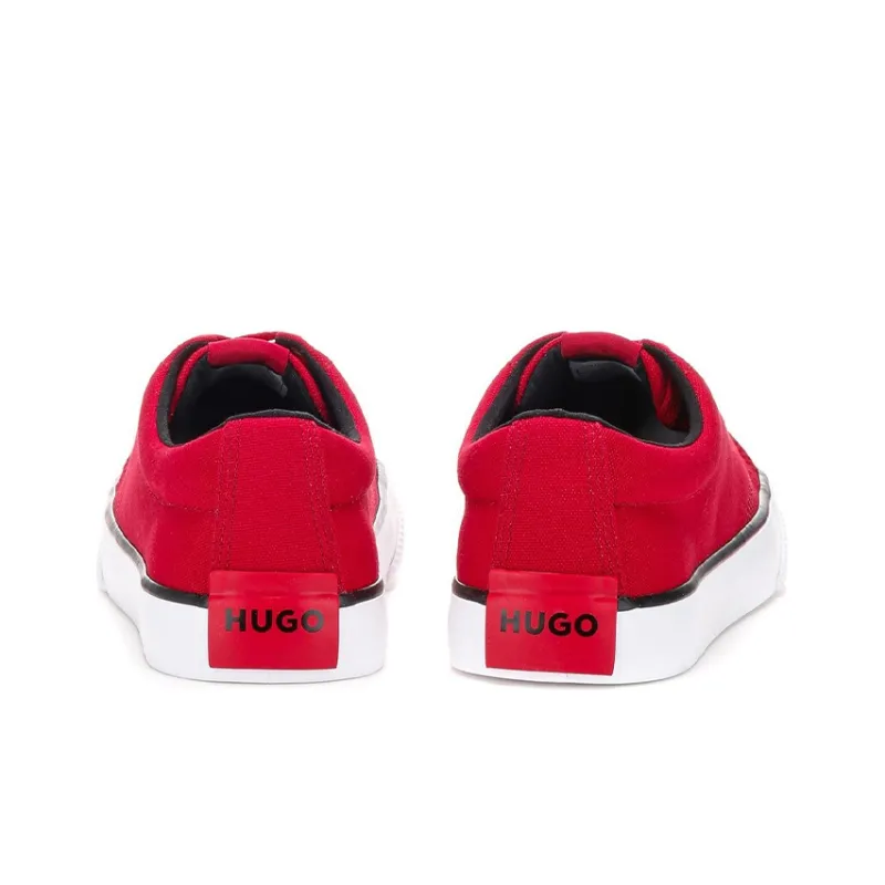 HUGO BOSS Canvas Shoes Women's Low-Top Red-3