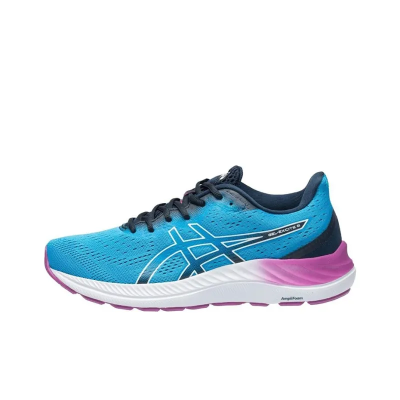 Asics Gel-Excite Wear-Resistant Slip-Resistant Cushioning Low-Top Running Shoes Women's Blue Pink-0