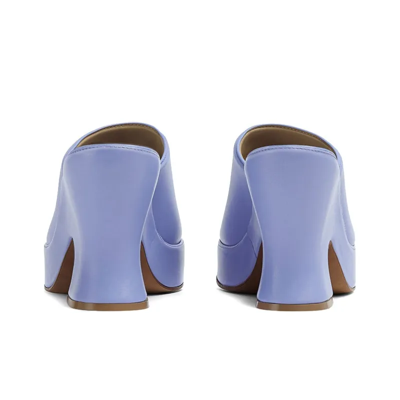 Bottega Veneta Slide Slippers 11cm Women's Purple-4