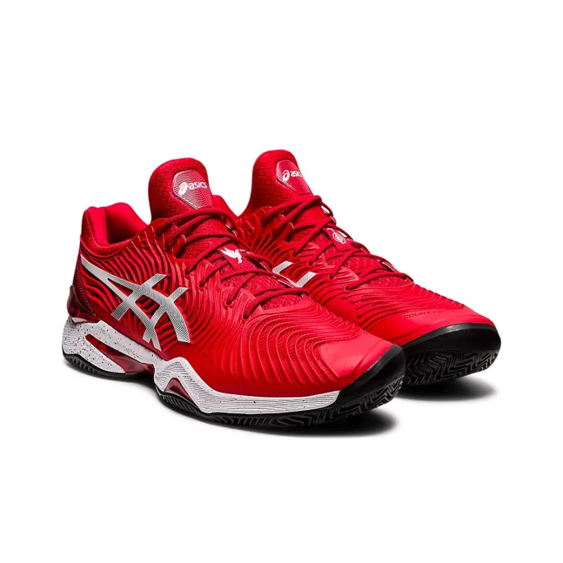 Asics Court FF 2 Novak Wear-Resistant Low-Top Running Shoes Men's Red-2