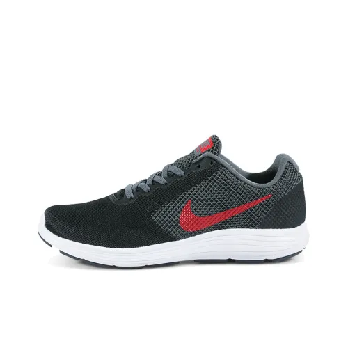 Nike REVOLUTION 3 Running Shoes Men Low-Top Black/Red