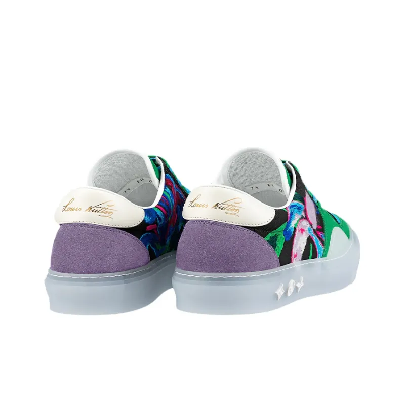 LOUIS VUITTON Ollie Sneakers 'Green Paint Style'-3