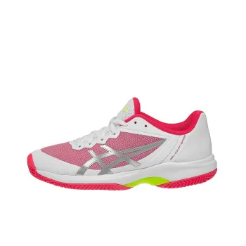 Asics Gel-Court Speed Clay Wear-Resistant Low-Top Running Shoes Women's White Red Multicolor