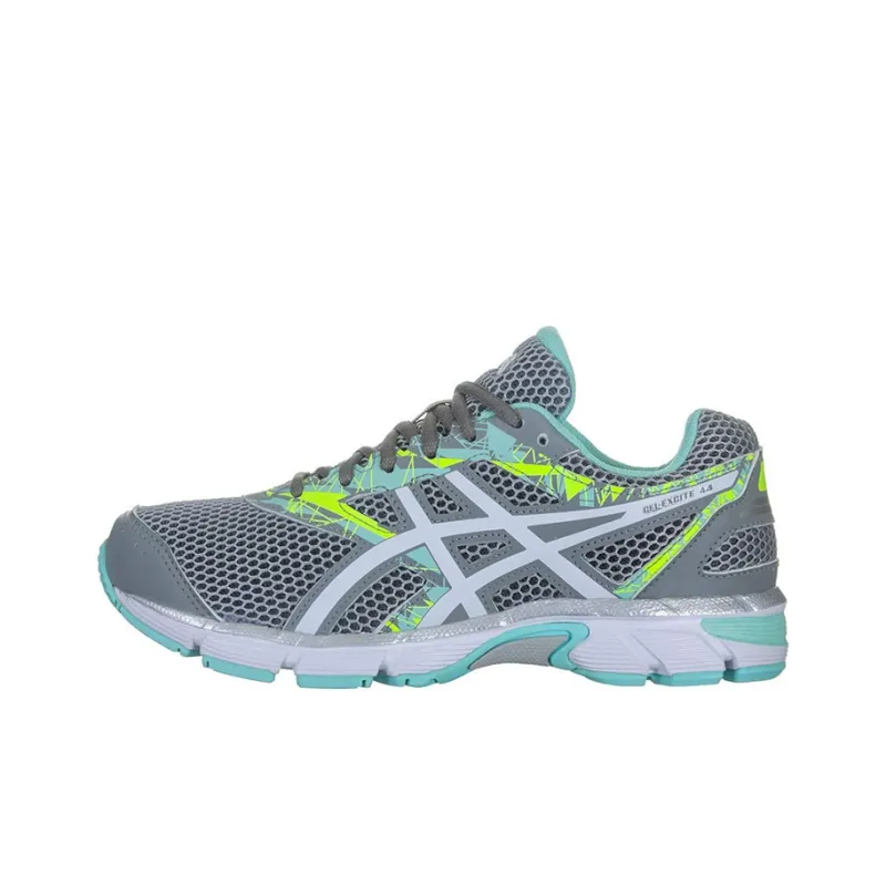 Asics Gel-Excite 4 Durable Breathable Low-Top Running Shoes Women's Gray Yellow-0