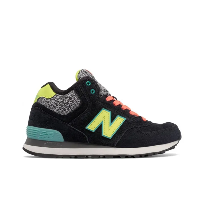 New Balance 574 Mid Cut 'Black Orange Yellow' Women's-1