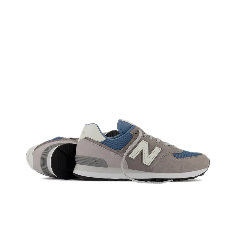 New Balance 574 Grey Navy White Leather-3