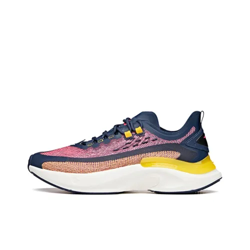 ANTA Running Collection Running Shoes Men Low-Top Ink Blue/Fluorescent Digital Pink