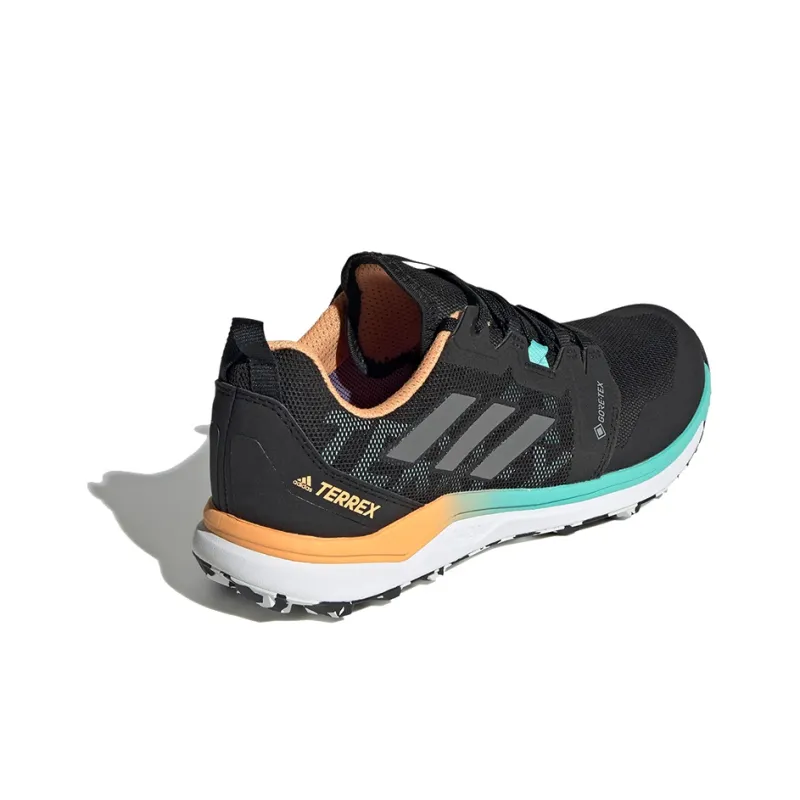 Adidas Terrex Agravic Breathable Low Top Running Shoes Women's Black Orange Green-3