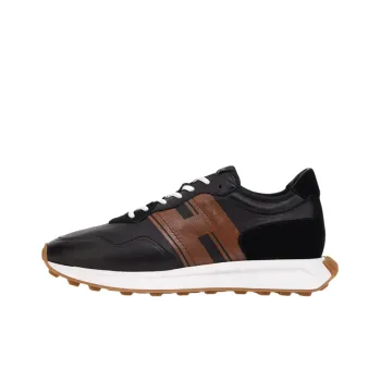 HOGAN H601 Abrasion Resistant Low Top Casual Shoes Men's Black