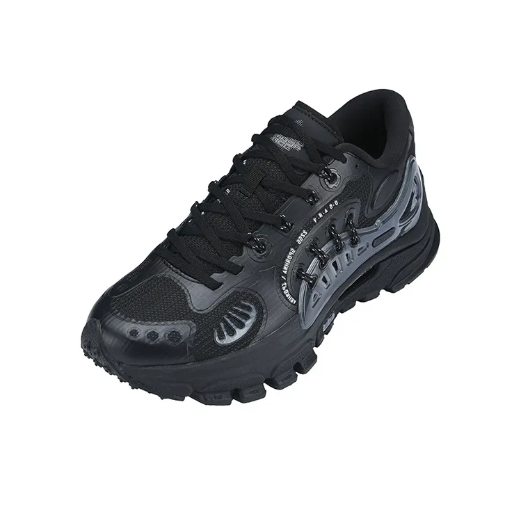 LiNing Shock Absorbers With Slip Resistant And Abrasion Resistant Properties Low Top Sports Casual Shoes Men's Black-2