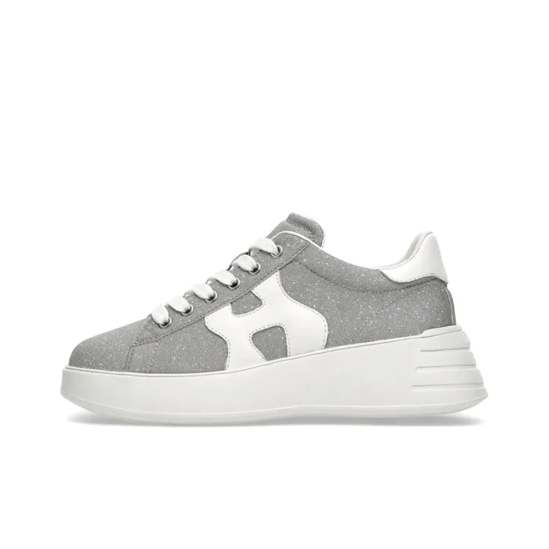 HOGAN Rebel Casual Shoes Women's Low-Top Silver Gray-0