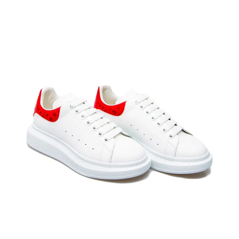 Alexander McQueen Oversized Sneaker 'White Red Crocodile'-2