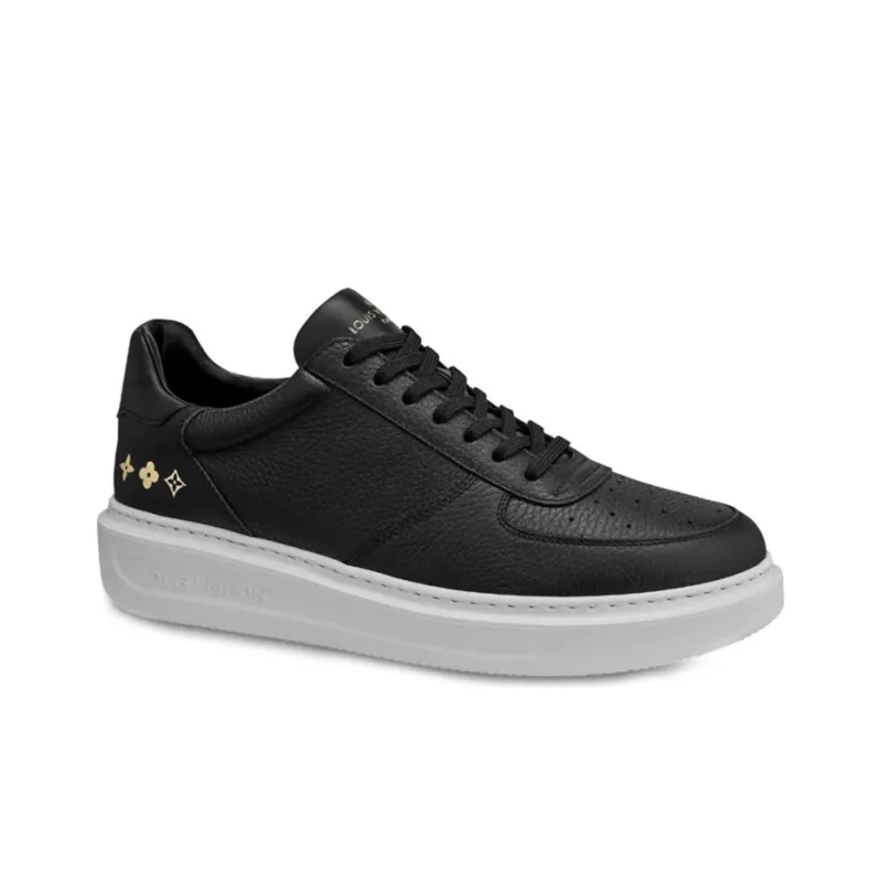 LOUIS VUITTON Beverly Hills Low Top Skateboard Shoes Men's Black-1