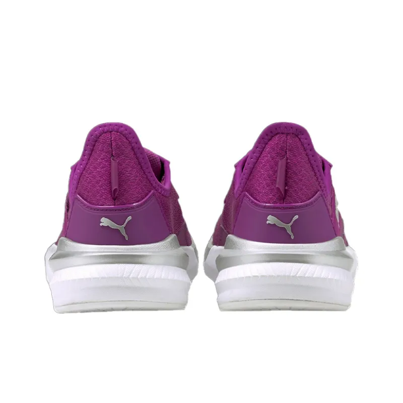 PUMA Platinum Metallic Softfoam+ Durable Cushioning Low-Top Running Shoes Women's Purple-3