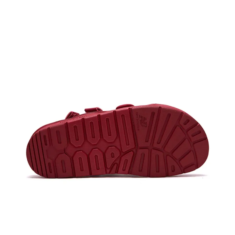 New Balance Stripes Casual Style Unisex Logo Sandals Red-3