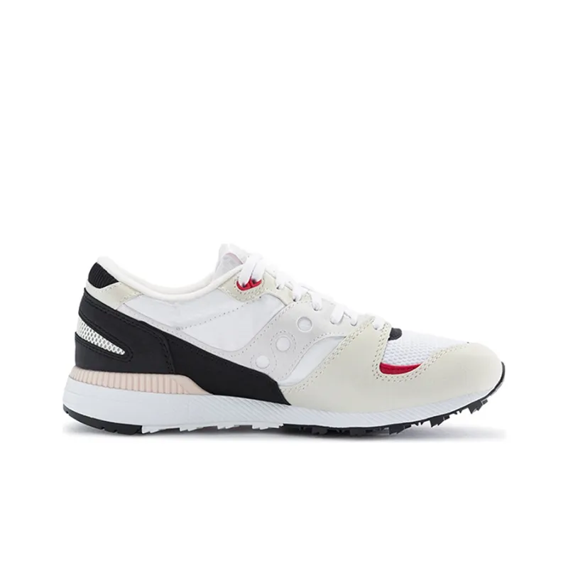 Saucony Running Shoes Men Low Top Beige/White/Black-1