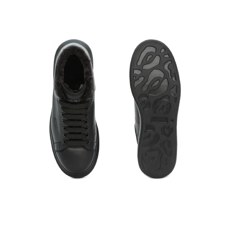 Alexander McQueen Oversized Sneaker 'Black Wool'-4