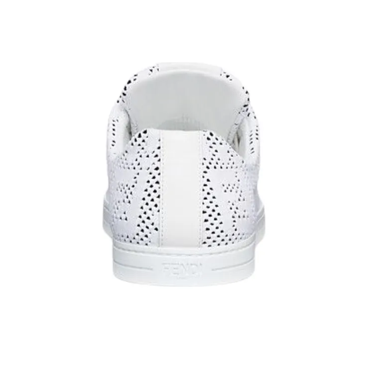 FENDI Low Top Stylish Skateboarding Shoes Men's White-4