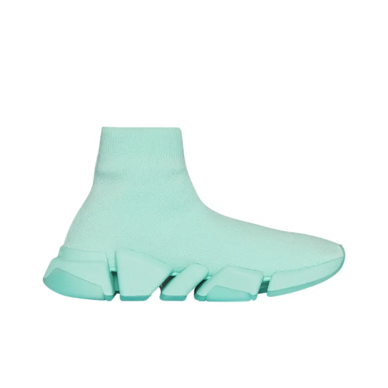 Balenciaga Speed 2.0 Recycled Transparent Sole Green Women's-1