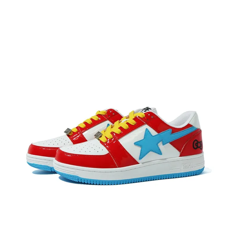 Hello Kitty x A BATHING APE STA Stylish Skateboarding Shoes Men's Blue Red-1