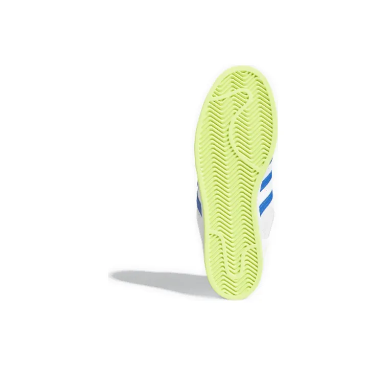 Adidas Superstar Laceless White Blue Solar Yellow-4