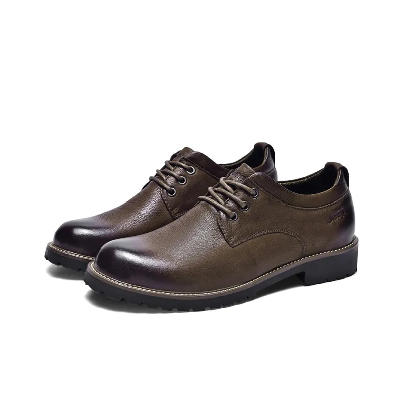 Jeep Dress Shoes Unisex Low-Top Dark Brown-2
