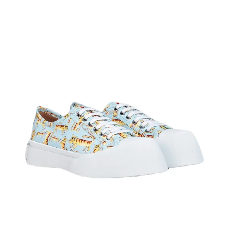 MARNI Low Top Stylish Skateboarding Shoes Women's Smoke Blue Year Of The Tiger Limited Edition-1