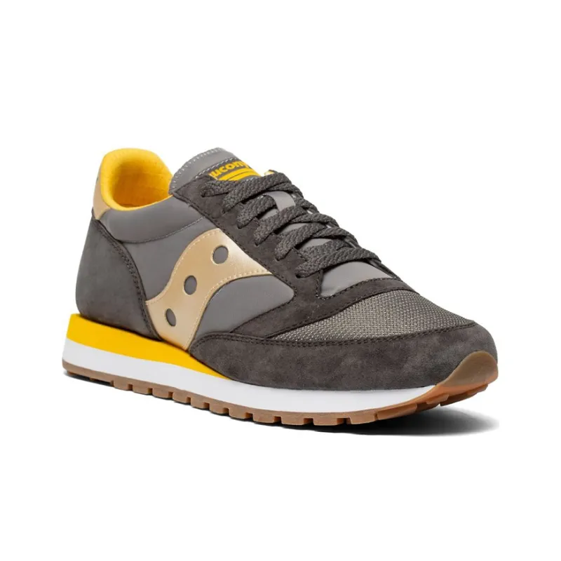 Saucony Jazz 81 Running Shoes Unisex Low-Top Gray/Yellow-2
