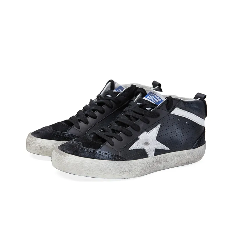 Golden Goose Mid Star Stylish Skateboarding Shoes Men's Black-1