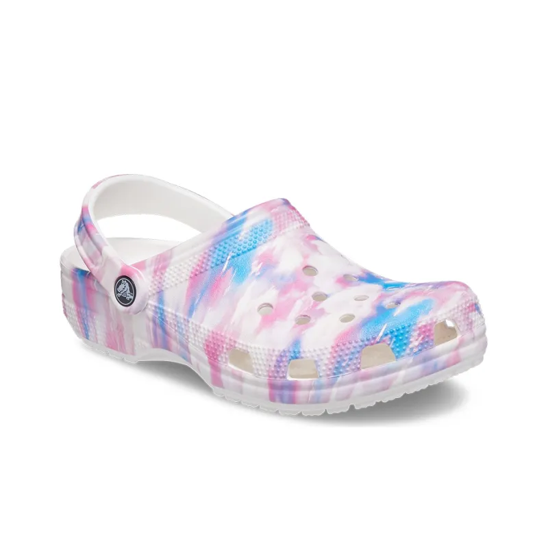 Crocs Classic Casual Unisex White Pink Blue Sandals 'White Pink Blue'-2