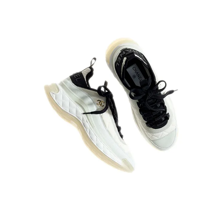 CHANEL Low Top Casual Shoes Women's White-1